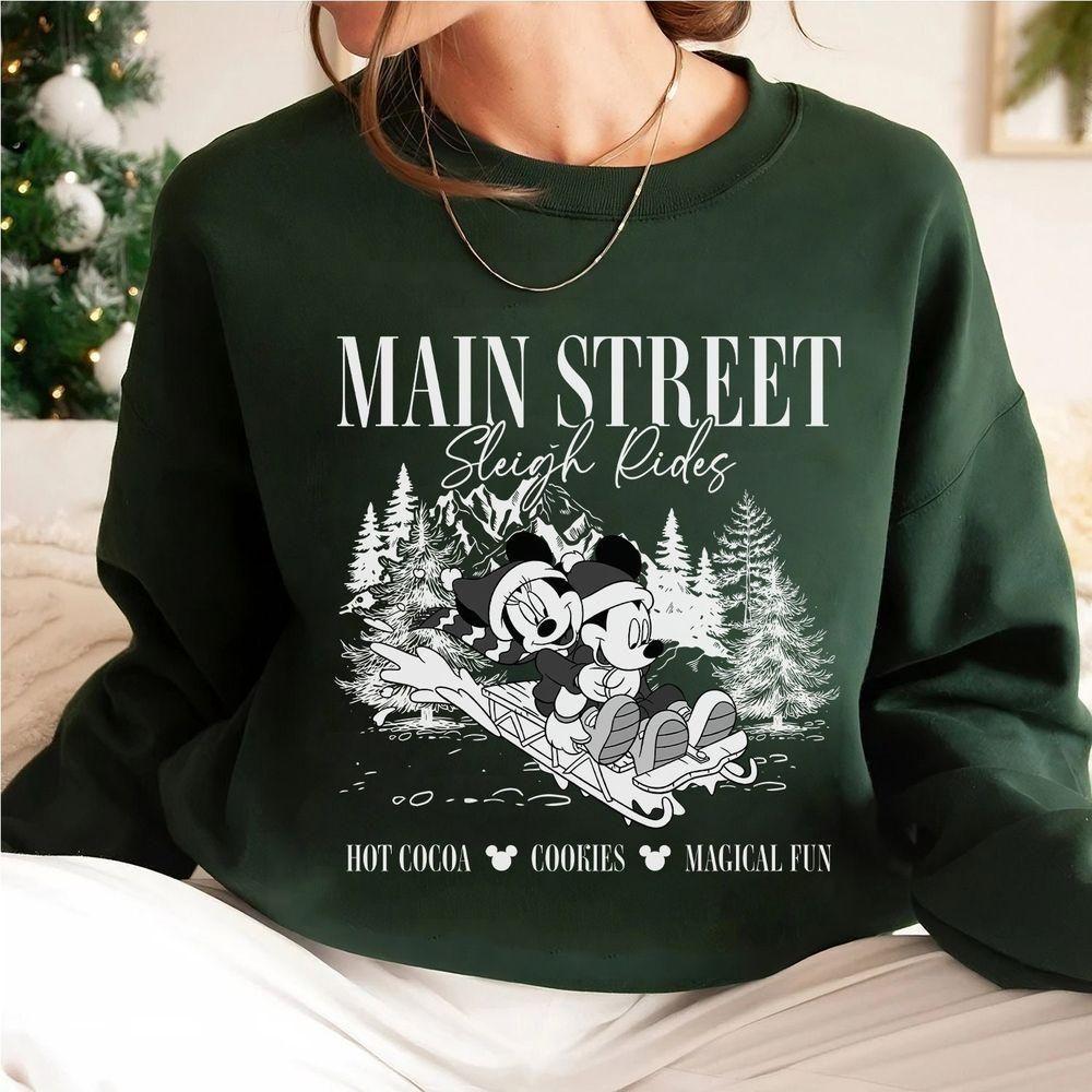 Vintage Mickey Minnie Main Street Sleigh Rides Vuitino Shirt Vintage Mickey Minnie Main Street Sleigh Rides Vuitino Shirt
